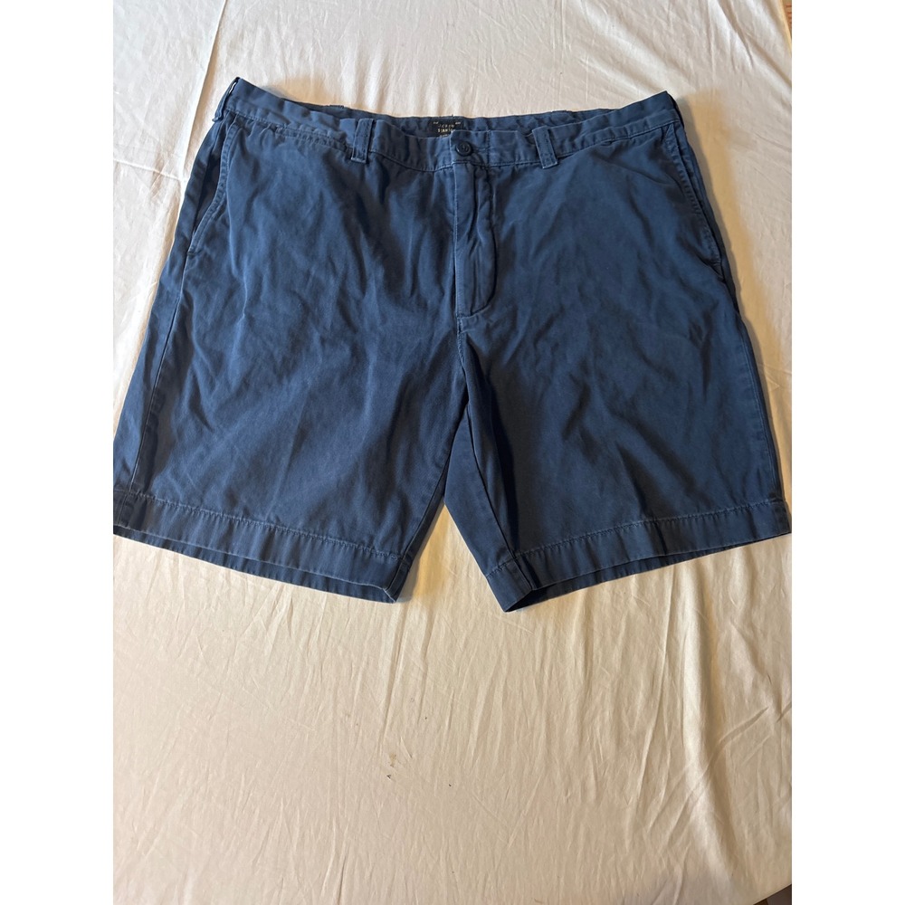 J.Crew Stanton Chino Shorts Mens 40 Navy Blue Good Cotton Twill Flat Front 9in